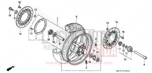 VORDERRAD (ST1100A) ST1100AS de 1995